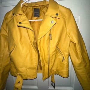 Yellow Small Primark Leather Jacket